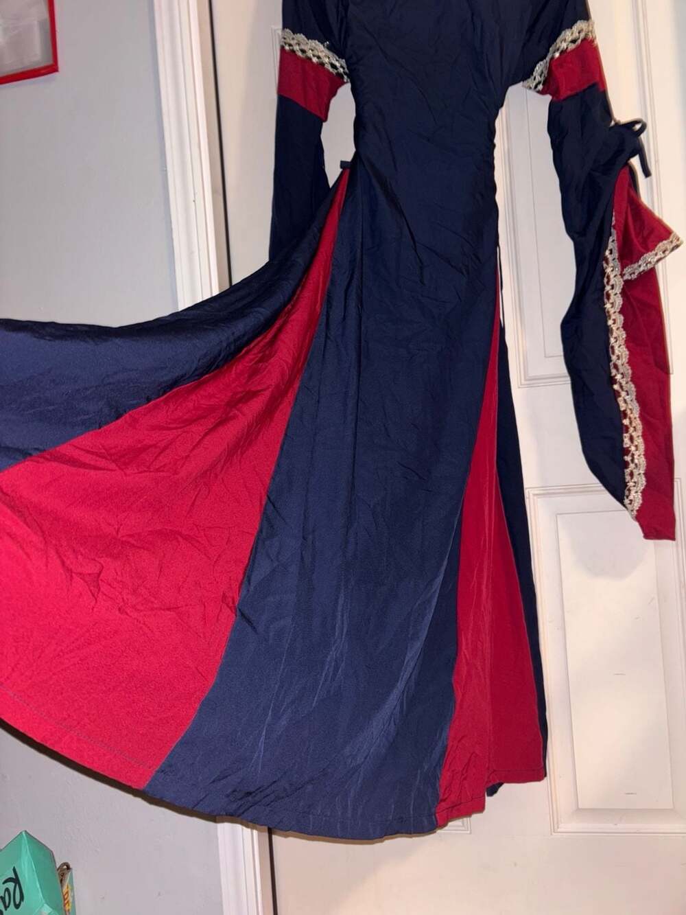 Renaissance Costume Women Irish Over Dress Chemise Medieval Dresses Costume - Picture 6 of 12